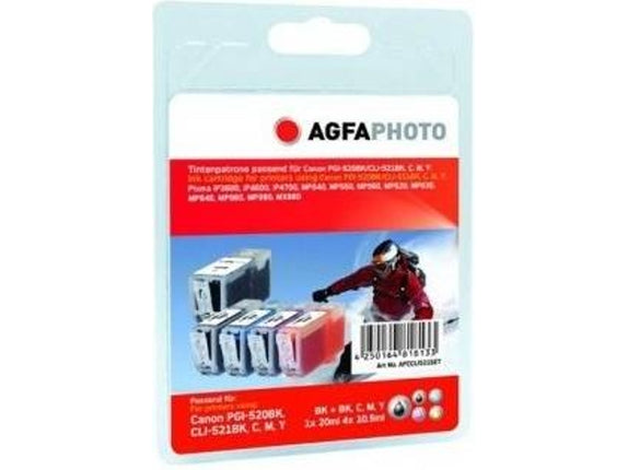 AGFAPHOTO AgfaPhoto Ink Cartridge APCCLI521SETD Black Cyan Magenta Yellow Multipack 5 pcs.