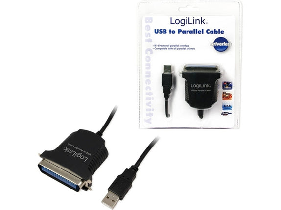 LogiLink AU0003C USB 2.0 to IEEE1248 Interface Adapter Black