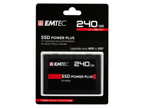EMTEC X150 240 GB Internal SSD (240 GB - SATA - 520 MB/s)