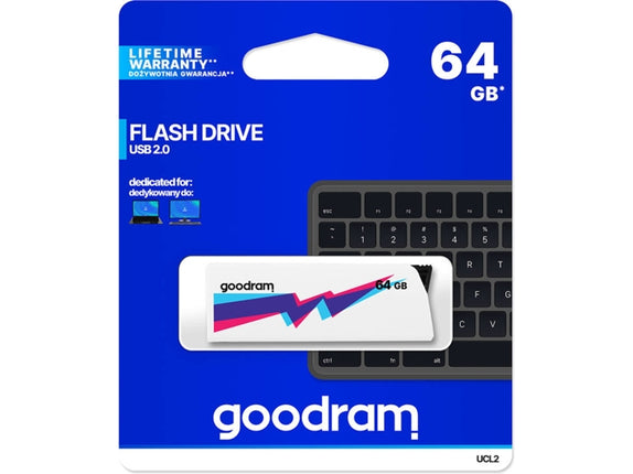 GOODRAM UCL2 USB Pen (64 GB - USB 2.0 - White)