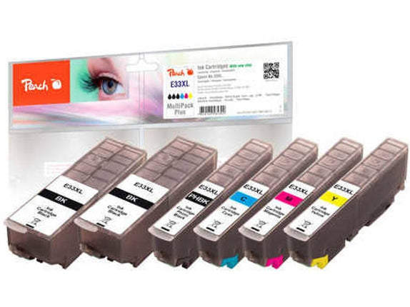PEACH Peach Ink Cartridge 0F319672 Black Cyan Magenta Yellow Multipack 6 pieces