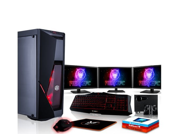 Pack Gaming FIERCE Python 885091 Desktop Gaming 3 Monitors 21.5 Speakers 2.1