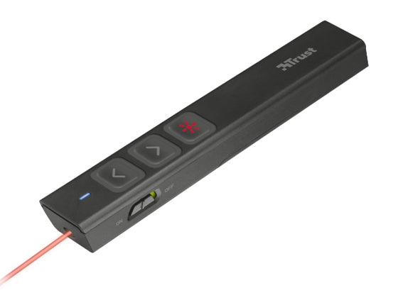 TRUST SQUBE Black Wireless Presenter With Laser