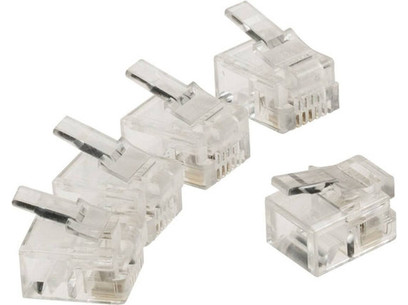 VALUELINE RJ11 Connector, 10 pcs in Transparent