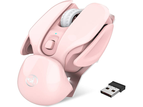 Mouse HXSJ Wireless Mute Regular Mouse Pink