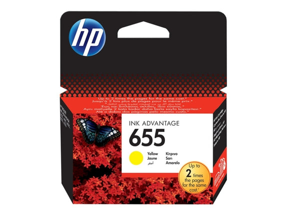 Original HP 655 CZ112AE Yellow Ink Cartridge