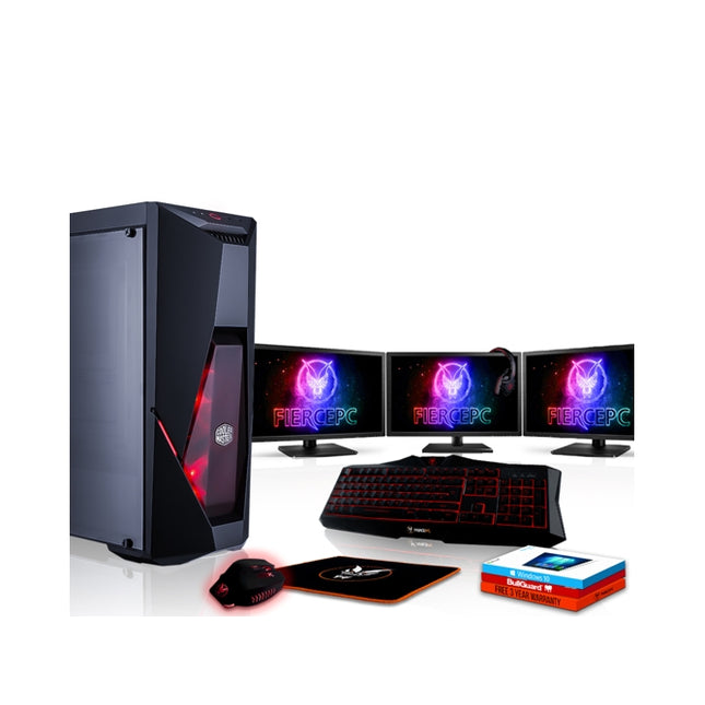 Pack Gaming FIERCE Python 884684 Desktop Gaming 3 Monitors 24 HeadSet Gaming