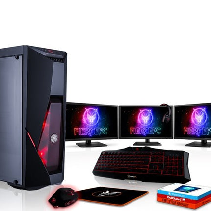 Pack Gaming FIERCE Python 884644 Desktop Gaming 3 Monitors 21.5 HeadSet Gaming