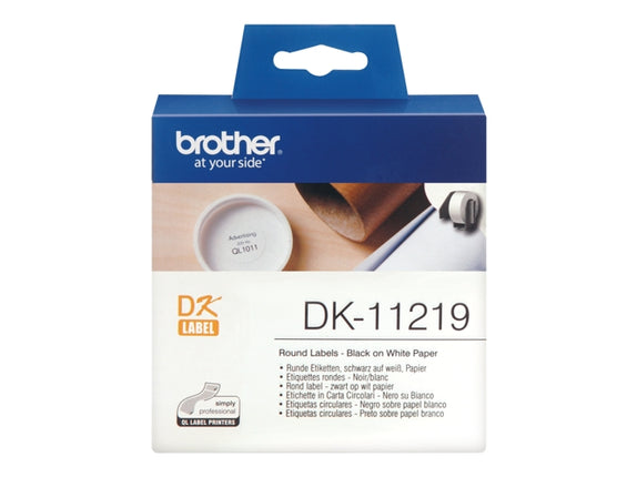 Consumable Original Brother DK11219 Circular pre-cut thermal paper labels