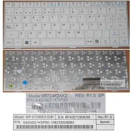 Keyboard for Asus Eee Pc 700 701 900 901