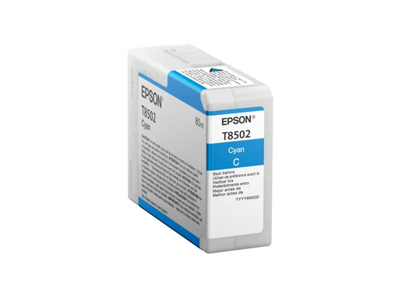 Genuine EPSON Ink Cartridge T8502 80 ml  Cyan C13T850200 T8502