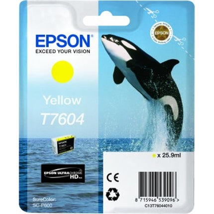 Genuine EPSON Ink Cartridge T7604 Orca 259 ml  Yellow C13T76044010