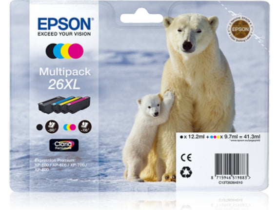 Original EPSON ink cartridge saving pack 26XL Polar bear C13T26364010 T2636