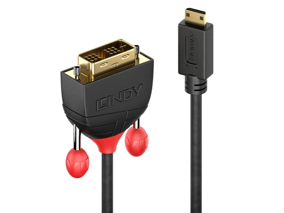 Adapter LINDY 36280 HDMI Type C Mini DVID Black 05 m