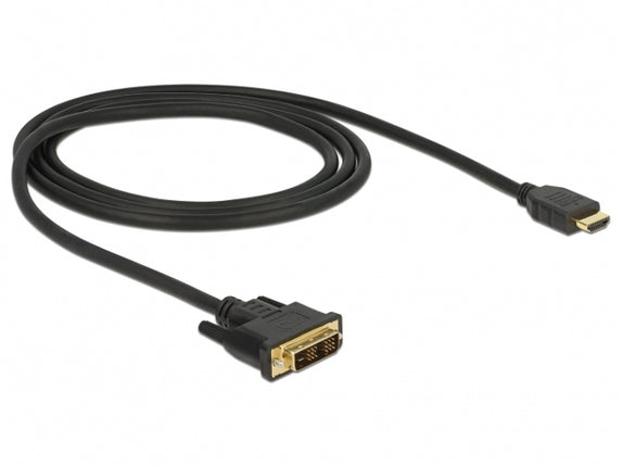 Adapter DELOCK 85582 HDMI type A Standard DVID Black 1 m