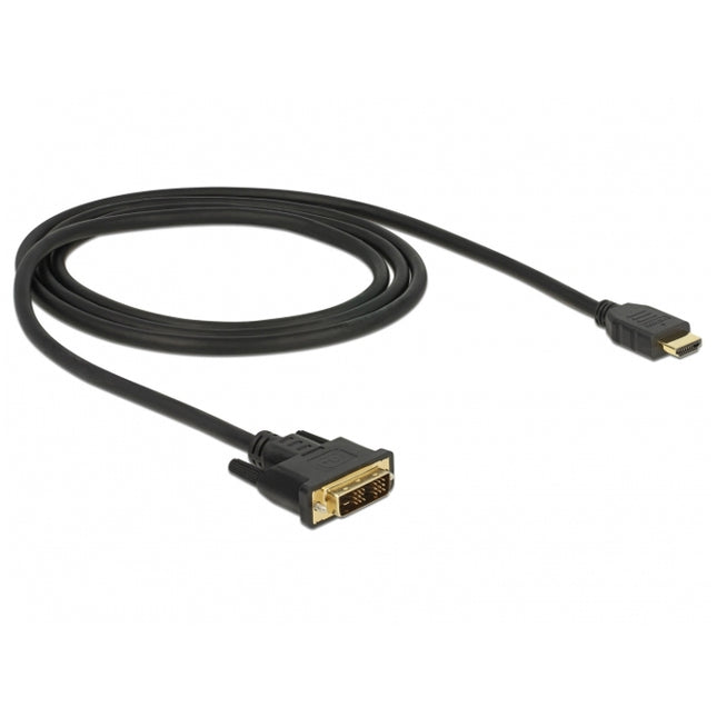 Adapter DELOCK 85582 HDMI type A Standard DVID Black 1 m
