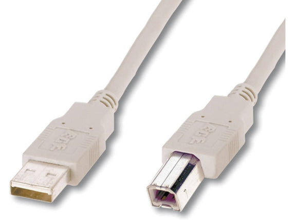 USB Cable DIGITUS USB AUSB B 1 m MaleMale Beige