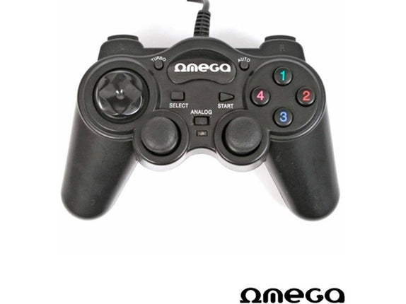 OMEGA USB Gaming Controller for PC Black