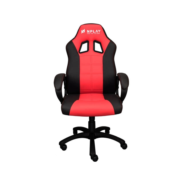 Gaming Chair NPLAY Rule 2.0 (Up to 130 kg - Gas Lift Class 4 - Black and Red)