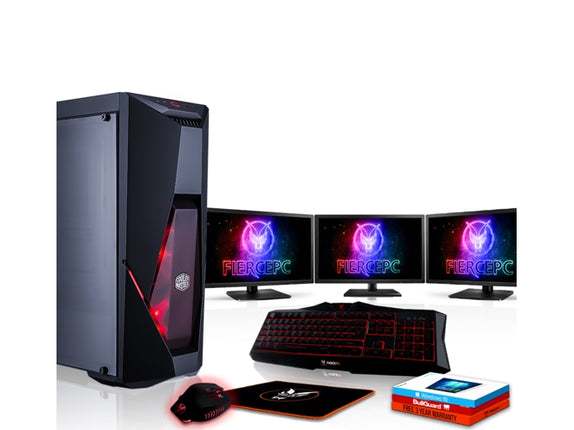 Pack Gaming FIERCE Python 885018 Desktop Gaming 3 Monitors 24