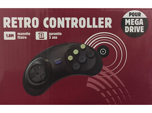AROZZI Retro Sega Mega Drive Controller (Retro Sega Mega Drive - Black)