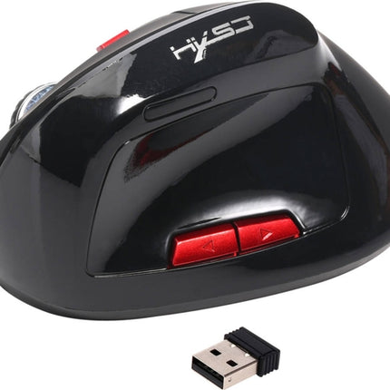 HXSJ Vertical Wireless Gaming Mouse Black