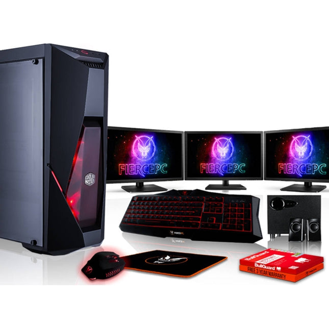 Pack Gaming FIERCE Python 884422 Desktop Gaming 3 Monitors 21.5 Speakers 2.1