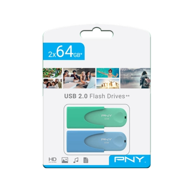 USB Pen PNY PK 2X64GB LTD EDITION (64GB - USB 2.0)
