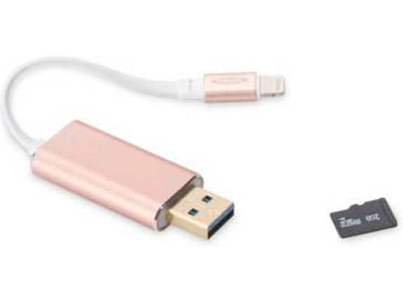 EDNET 31522 USB 3.0Lightning Gold Card Reader