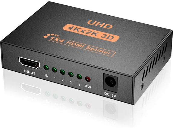 HOWEI HDMI Splitter Converter 1 to 4 HD 4K 2K HD Black