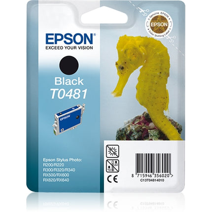 Genuine EPSON Ink Cartridge T0481 Seahorse 13 ml  Black C13T04814010