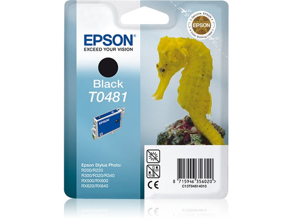 Genuine EPSON Ink Cartridge T0481 Seahorse 13 ml  Black C13T04814010