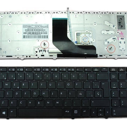 Keyboard for HP 8560P Black Black Frame with Point Stick for Win8