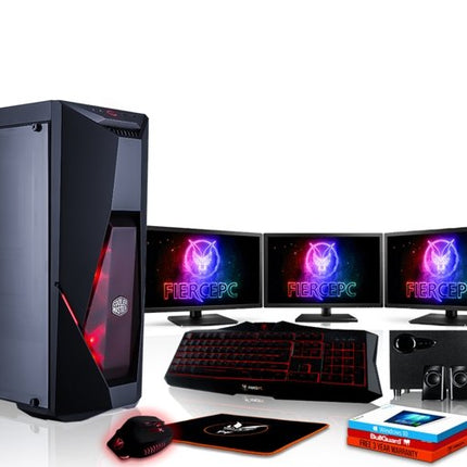 Pack Gaming FIERCE Python 885091 Desktop Gaming 3 Monitors 21.5 Speakers 2.1