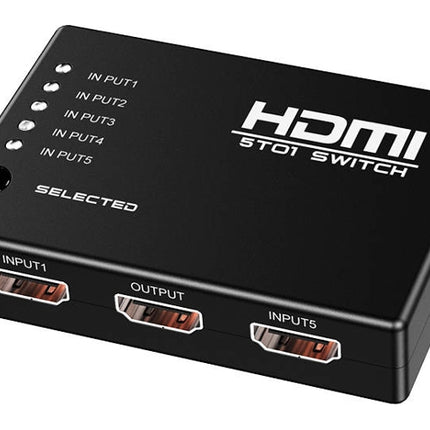 HOWEI HDMI Switch 5 in 1 1080P 4K 2K HD Black Converter HOWEI HDMI Switch 5 in 1 1080P 4K 2K HD Black