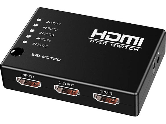 HOWEI HDMI Switch 5 in 1 1080P 4K 2K HD Black Converter HOWEI HDMI Switch 5 in 1 1080P 4K 2K HD Black