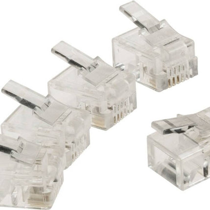 VALUELINE RJ11 Connector, 10 pcs in Transparent