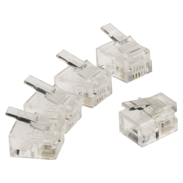 VALUELINE RJ11 Connector, 10 pcs in Transparent