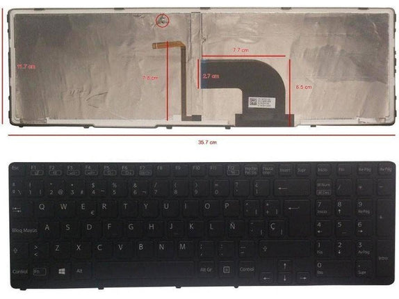 Black Backlit Keyboard for Sony Sve15 and Sve17 Series