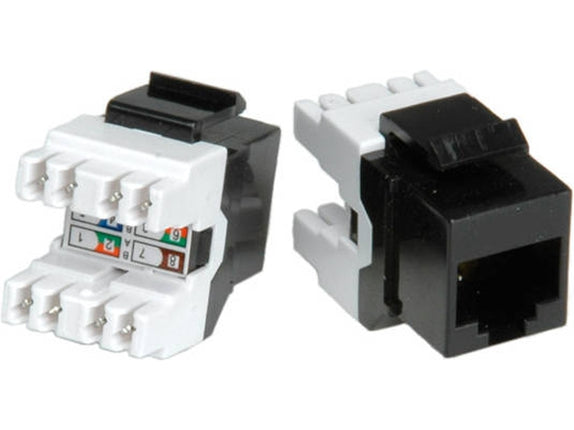 ROLINE Cat.5e Keystone Jack Patch Panel, RJ-45, unshielded black