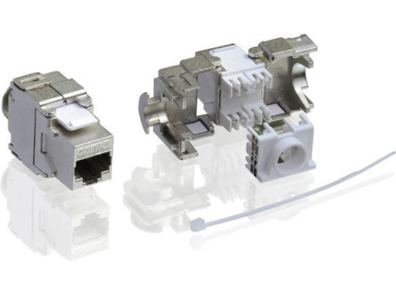 VALUE Cat.6a Keystone Patch Panel, RJ-45, shielded, toolless silver