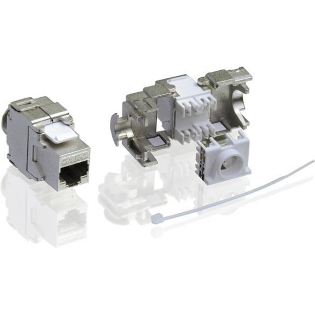 VALUE Cat.6a Keystone Patch Panel, RJ-45, shielded, toolless silver