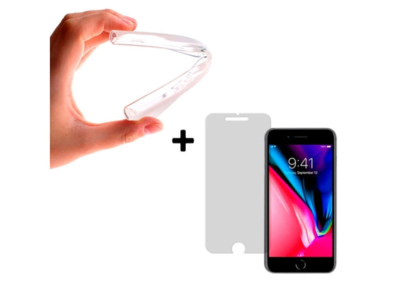 GERMAN TECH Tempered Glass Case & Protector for iPhone 8 Plus