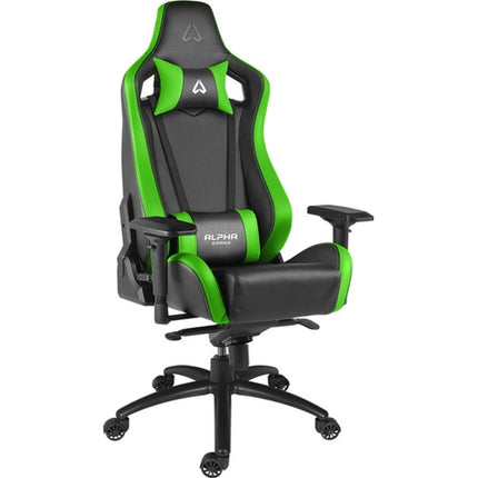 Gaming Chair ALPHA GAMER Polaris Racing Edition (Up to 150 kg - Gas Lift Class 4 - Black and Green)