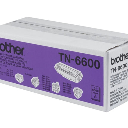 Original BROTHER TN6600 Toner Cartridge Black 6000 pages